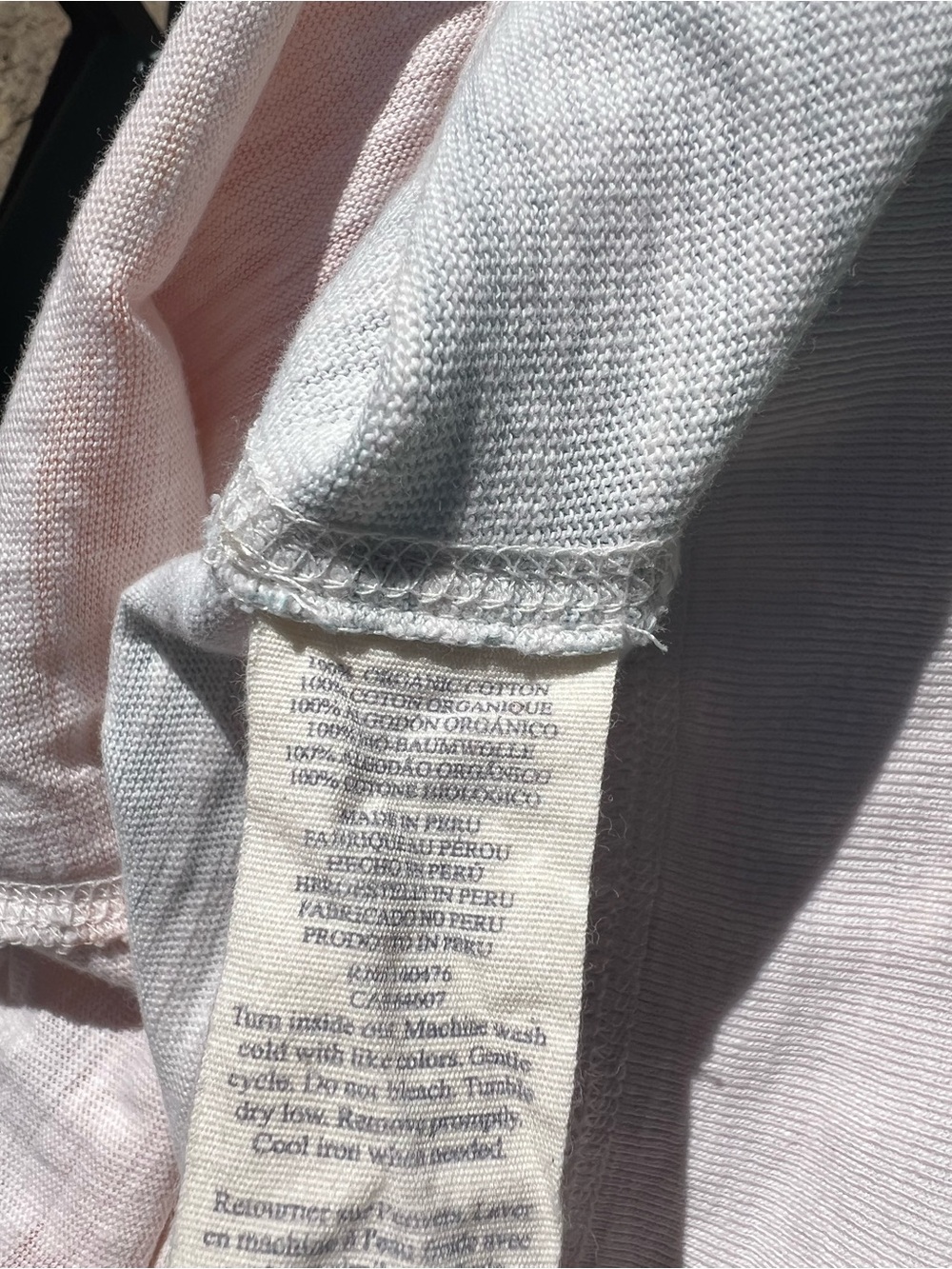 The Faherty Sunwashed Slub Crew in the Sun Spritz Soleil Medium - Picture 11 of 12